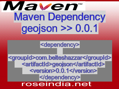 Maven dependency of geojson version 0.0.1