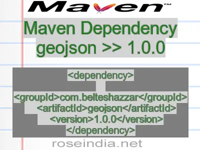 Maven dependency of geojson version 1.0.0
