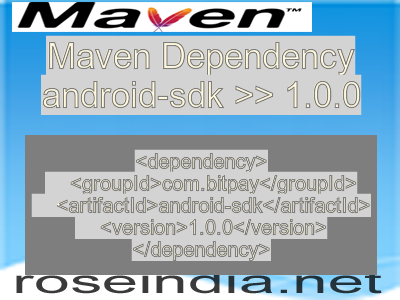 Maven dependency of android-sdk version 1.0.0