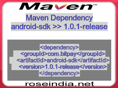 Maven dependency of android-sdk version 1.0.1-release