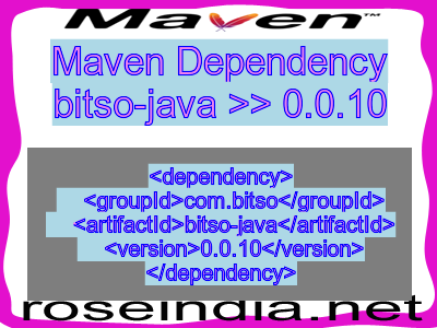 Maven dependency of bitso-java version 0.0.10