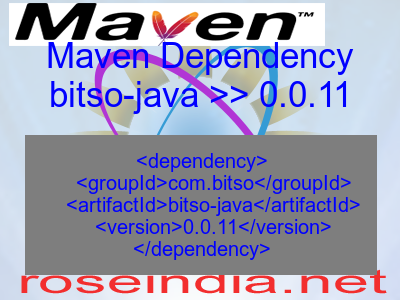 Maven dependency of bitso-java version 0.0.11