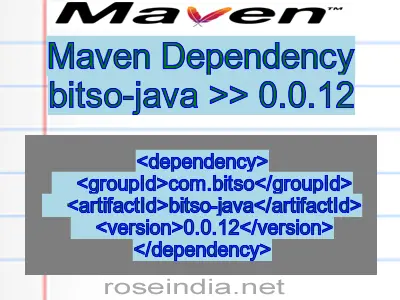 Maven dependency of bitso-java version 0.0.12