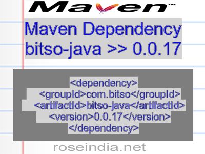 Maven dependency of bitso-java version 0.0.17