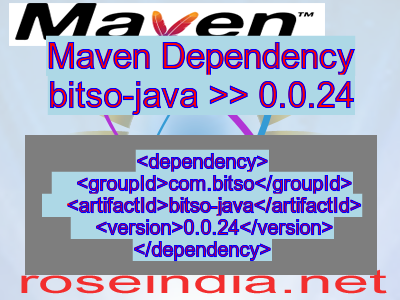Maven dependency of bitso-java version 0.0.24