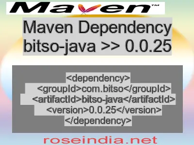 Maven dependency of bitso-java version 0.0.25