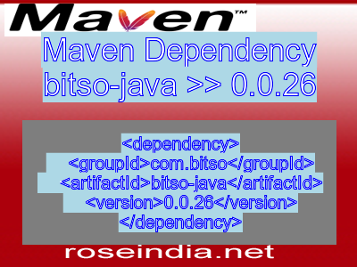 Maven dependency of bitso-java version 0.0.26