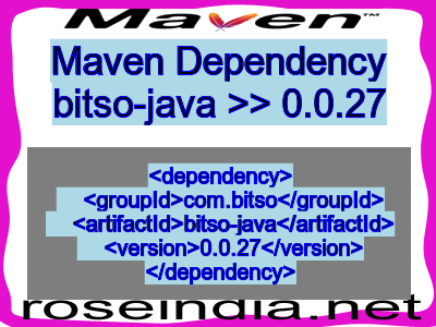 Maven dependency of bitso-java version 0.0.27