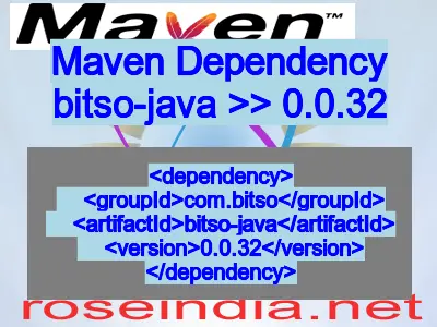 Maven dependency of bitso-java version 0.0.32
