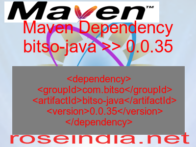 Maven dependency of bitso-java version 0.0.35
