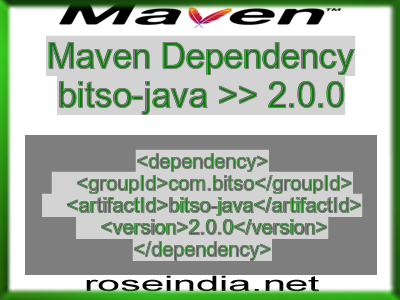 Maven dependency of bitso-java version 2.0.0