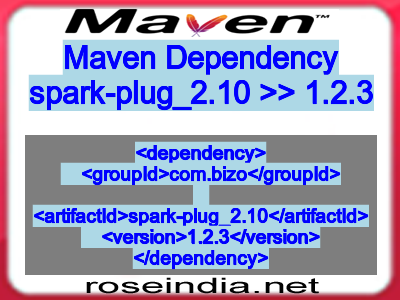 Maven dependency of spark-plug_2.10 version 1.2.3