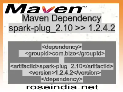 Maven dependency of spark-plug_2.10 version 1.2.4.2