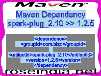 Maven dependency of spark-plug_2.10 version 1.2.5