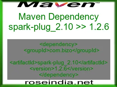 Maven dependency of spark-plug_2.10 version 1.2.6