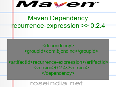 Maven dependency of recurrence-expression version 0.2.4