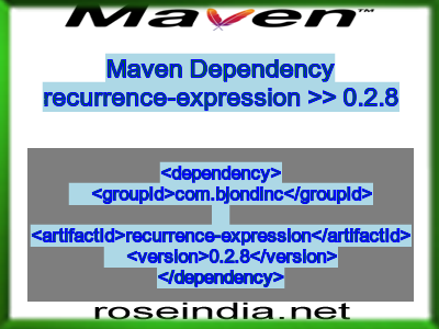 Maven dependency of recurrence-expression version 0.2.8