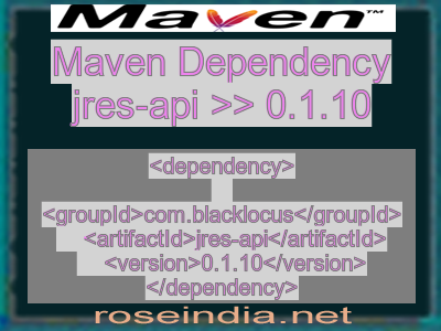 Maven dependency of jres-api version 0.1.10