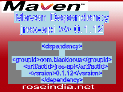Maven dependency of jres-api version 0.1.12