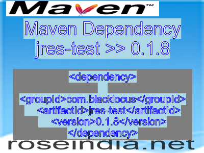 Maven dependency of jres-test version 0.1.8