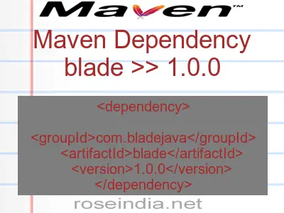 Maven dependency of blade version 1.0.0