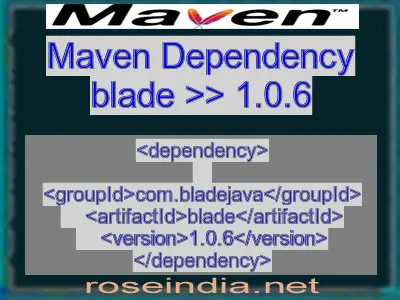 Maven dependency of blade version 1.0.6