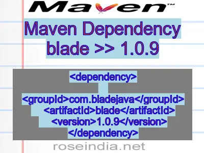 Maven dependency of blade version 1.0.9