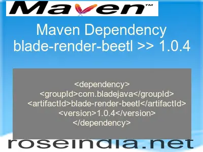 Maven dependency of blade-render-beetl version 1.0.4