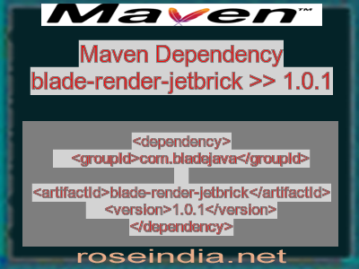 Maven dependency of blade-render-jetbrick version 1.0.1