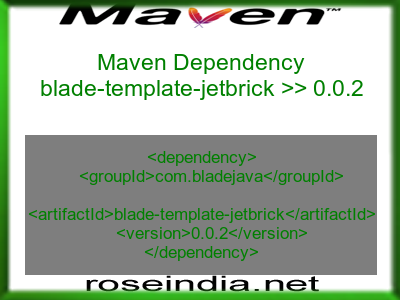 Maven dependency of blade-template-jetbrick version 0.0.2