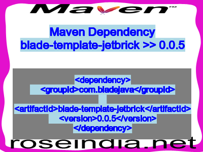 Maven dependency of blade-template-jetbrick version 0.0.5