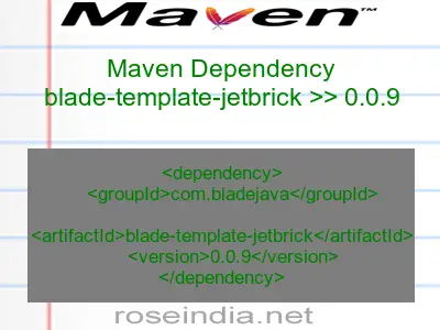 Maven dependency of blade-template-jetbrick version 0.0.9