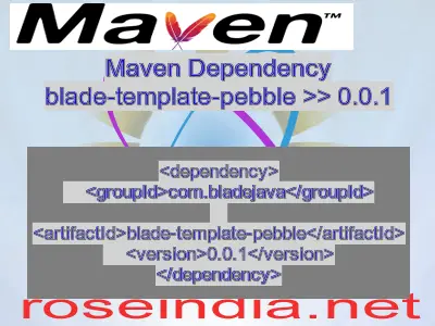 Maven dependency of blade-template-pebble version 0.0.1
