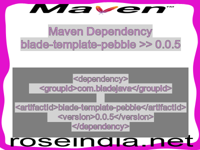 Maven dependency of blade-template-pebble version 0.0.5