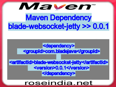 Maven dependency of blade-websocket-jetty version 0.0.1