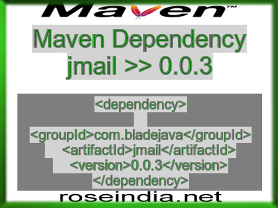 Maven dependency of jmail version 0.0.3