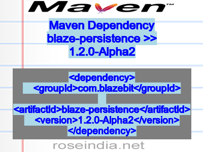 Maven dependency of blaze-persistence version 1.2.0-Alpha2