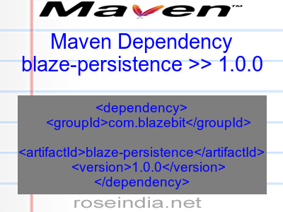 Maven dependency of blaze-persistence version 1.0.0