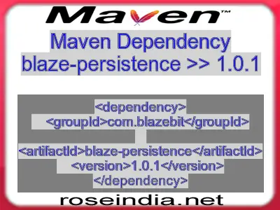 Maven dependency of blaze-persistence version 1.0.1