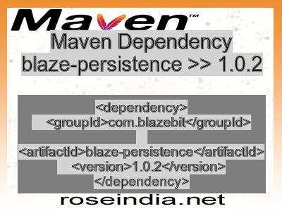 Maven dependency of blaze-persistence version 1.0.2
