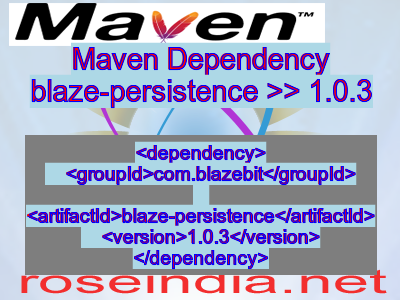 Maven dependency of blaze-persistence version 1.0.3