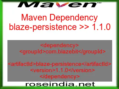 Maven dependency of blaze-persistence version 1.1.0