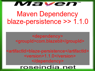 Maven dependency of blaze-persistence version 1.1.0