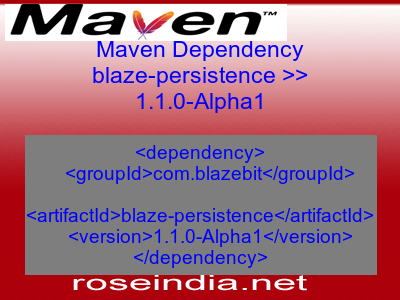 Maven dependency of blaze-persistence version 1.1.0-Alpha1