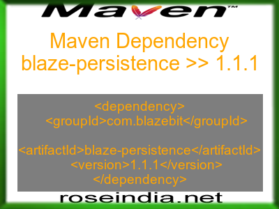 Maven dependency of blaze-persistence version 1.1.1