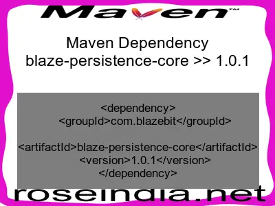 Maven dependency of blaze-persistence-core version 1.0.1
