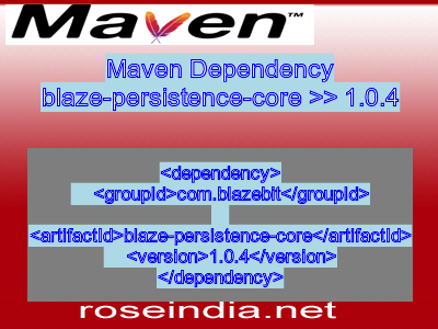 Maven dependency of blaze-persistence-core version 1.0.4