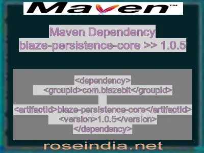 Maven dependency of blaze-persistence-core version 1.0.5