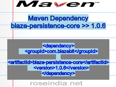 Maven dependency of blaze-persistence-core version 1.0.6