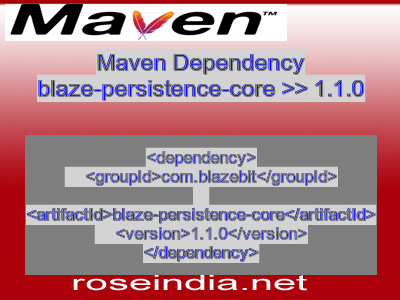 Maven dependency of blaze-persistence-core version 1.1.0